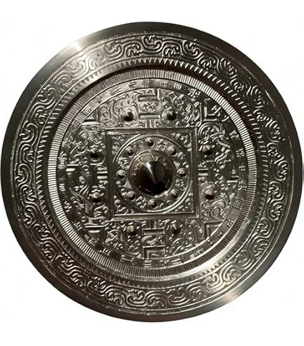 中国 銅鏡？深彫り 銅器 時代物 レア アンティーク 古物 詳細不明 Amazon｜後漢時代 内行花文鏡復元7寸 白銅鏡 青銅器 神鏡 卑弥呼 邪馬